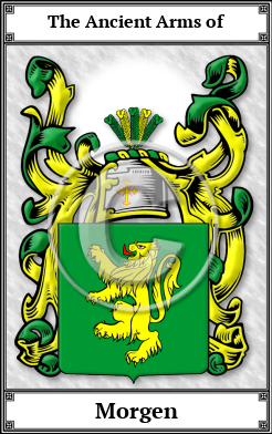 Morgen Family Crest Download (JPG)  Book Plated - 150 DPI