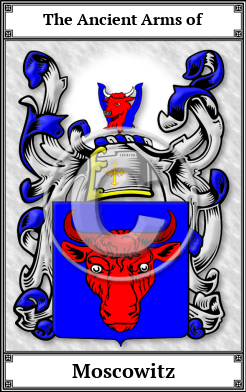 Moscowitz Family Crest Download (JPG)  Book Plated - 150 DPI