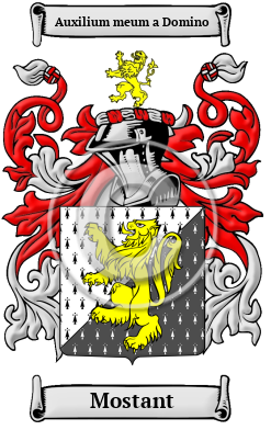 Mostant Family Crest/Coat of Arms