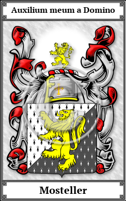 Mosteller Family Crest Download (JPG) Book Plated - 600 DPI