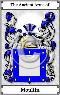 Moullin Family Crest Download (JPG)  Book Plated - 150 DPI
