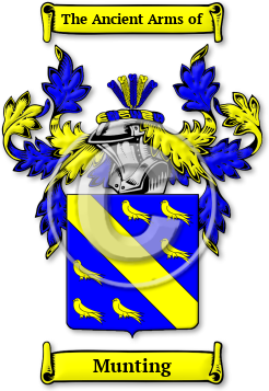 Munting Family Crest Download (jpg) Legacy Series - 150 DPI