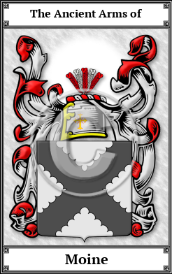 Moine Family Crest Download (JPG) Book Plated - 600 DPI