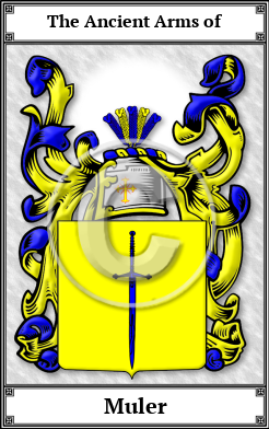 Muler Family Crest Download (JPG) Book Plated - 600 DPI