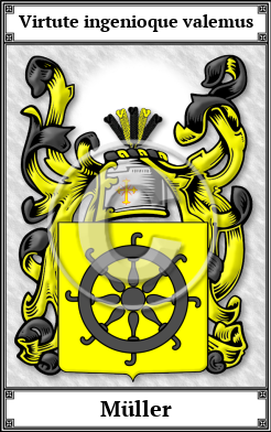 Müller Family Crest Download (JPG)  Book Plated - 150 DPI