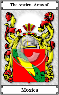 Moxica Family Crest Download (JPG) Book Plated - 600 DPI
