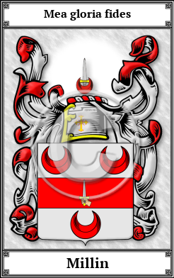 Millin Family Crest Download (JPG)  Book Plated - 150 DPI