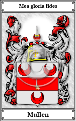 Mullen Family Crest Download (JPG) Book Plated - 600 DPI