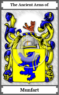 Munfart Family Crest Download (JPG) Book Plated - 300 DPI