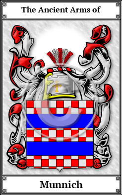 Munnich Family Crest Download (JPG) Book Plated - 600 DPI