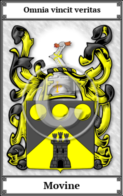 Movine Family Crest Download (JPG)  Book Plated - 150 DPI