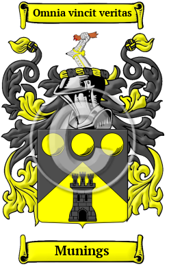Munings Family Crest/Coat of Arms