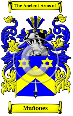 Muñones Family Crest/Coat of Arms