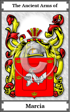 Marcia Family Crest Download (JPG) Book Plated - 600 DPI