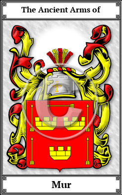 Mur Family Crest Download (JPG)  Book Plated - 150 DPI