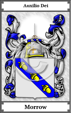 Morrow Family Crest Download (JPG)  Book Plated - 150 DPI