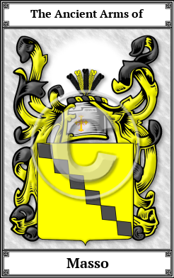 Masso Family Crest Download (JPG) Book Plated - 600 DPI