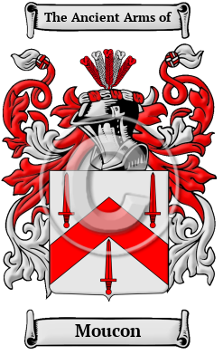 Moucon Family Crest/Coat of Arms