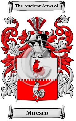 Miresco Family Crest/Coat of Arms
