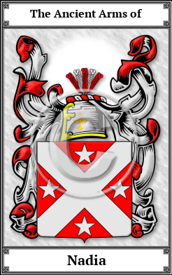 Nadia Family Crest Download (JPG) Book Plated - 600 DPI