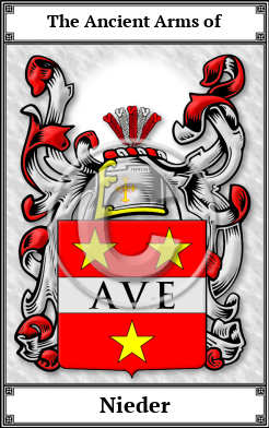 Nieder Family Crest Download (JPG) Book Plated - 600 DPI