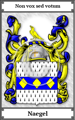 Naegel Family Crest Download (JPG)  Book Plated - 150 DPI