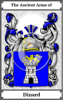 Dinard Family Crest Download (JPG)  Book Plated - 150 DPI