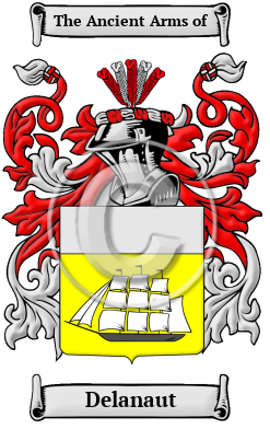 Delanaut Family Crest/Coat of Arms