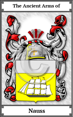 Nauss Family Crest Download (JPG)  Book Plated - 150 DPI