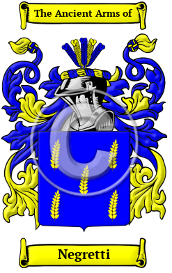 Negretti Family Crest/Coat of Arms