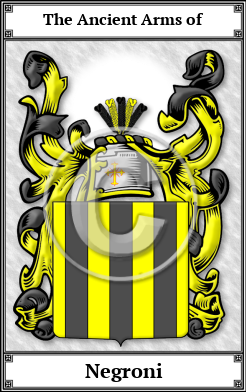 Negroni Family Crest Download (JPG)  Book Plated - 150 DPI