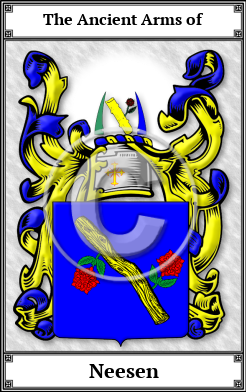 Neesen Family Crest Download (JPG) Book Plated - 600 DPI