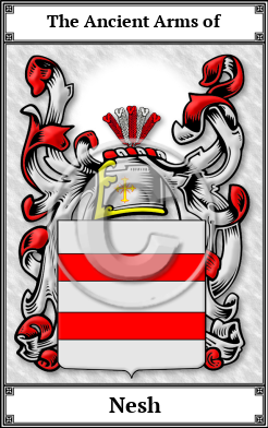 Nesh Family Crest Download (JPG) Book Plated - 600 DPI