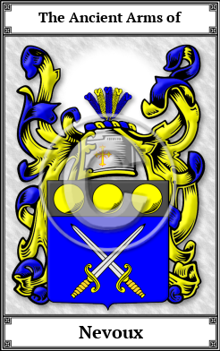 Nevoux Family Crest Download (JPG) Book Plated - 600 DPI