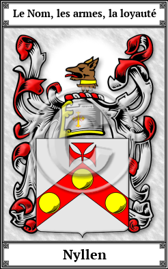 Nyllen Family Crest Download (JPG)  Book Plated - 150 DPI