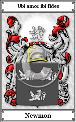 Newmon Family Crest Download (JPG) Book Plated - 600 DPI