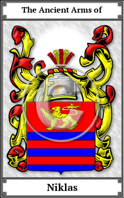 Niklas Family Crest Download (JPG)  Book Plated - 150 DPI