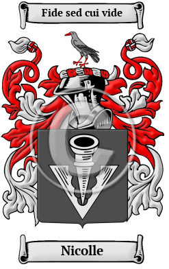 Nicolle Family Crest/Coat of Arms