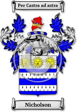 Nicholson Family Crest Download (jpg) Legacy Series - 150 DPI
