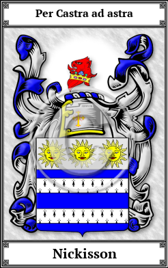 Nickisson Family Crest Download (JPG)  Book Plated - 150 DPI