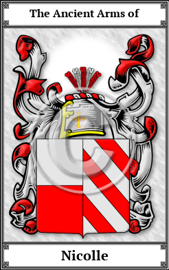 Nicolle Family Crest Download (JPG) Book Plated - 600 DPI
