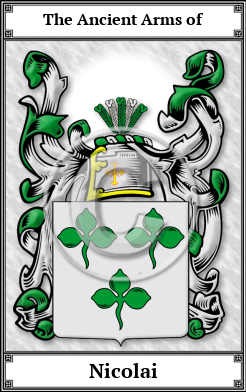 Nicolai Family Crest Download (JPG)  Book Plated - 150 DPI