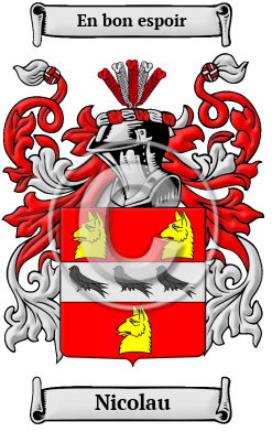 Nicolau Family Crest/Coat of Arms