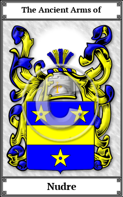 Nudre Family Crest Download (JPG) Book Plated - 300 DPI