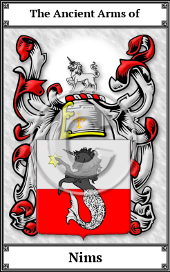 Nims Family Crest Download (JPG) Book Plated - 600 DPI