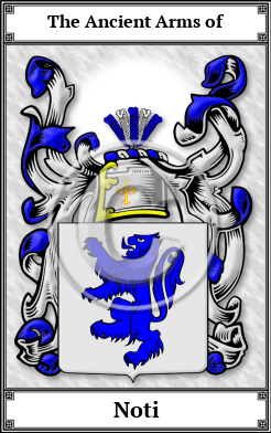 Noti Family Crest Download (JPG) Book Plated - 600 DPI