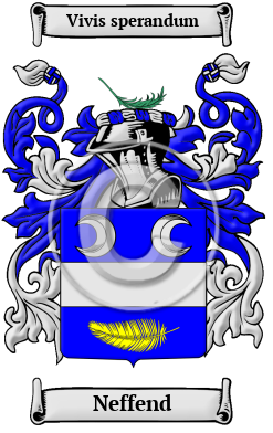 Neffend Family Crest/Coat of Arms