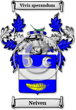 Neiven Family Crest Download (jpg) Legacy Series - 150 DPI