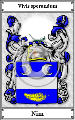 Nim Family Crest Download (JPG)  Book Plated - 150 DPI