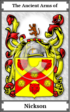 Nickson Family Crest Download (JPG)  Book Plated - 150 DPI
